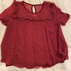 Short sleeve nice lace top